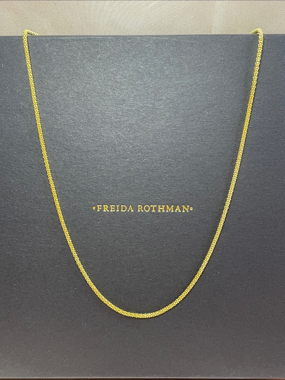 Freida Rothman Gold Over Sterling Silver Popcorn Chain 17"